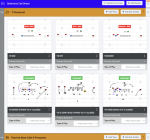 Create A Visual Defensive Call Sheet With FirstDown PlayBook